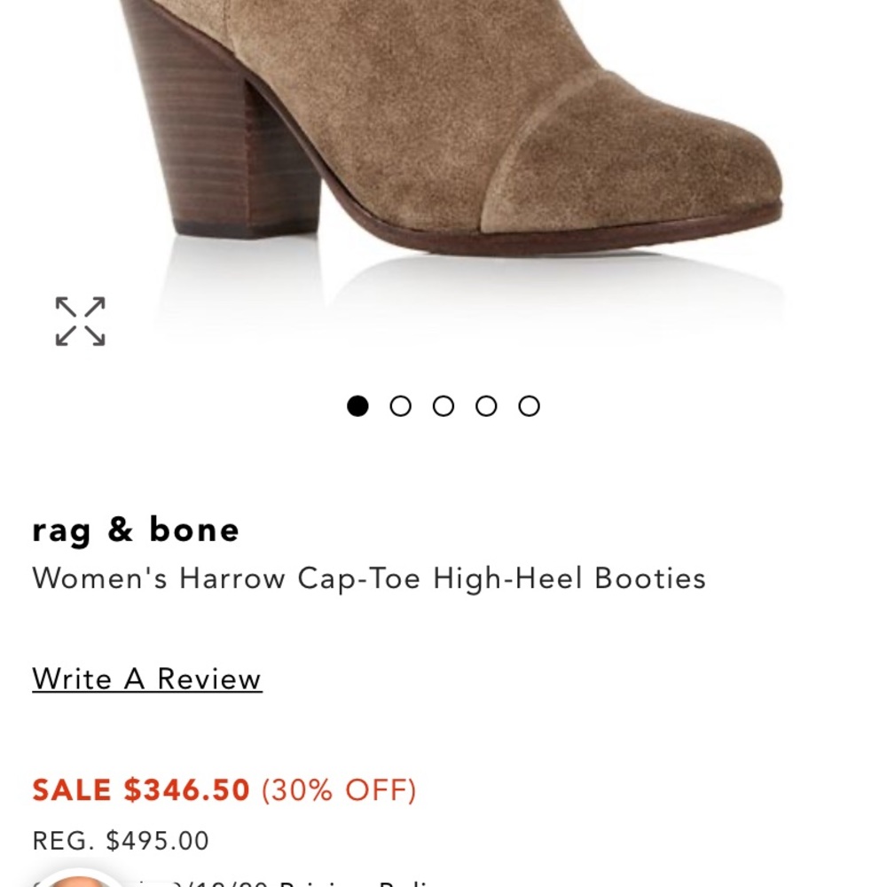 Rag & Bone Harrow Boots- Tan - Picture 6 of 8